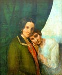 Юная Блаватская с матерью. Автор картины, предположительно, сама Елена Петровна. Оригинал в Доме-музее Блаватской, Днепропетровск.