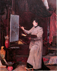 Мария Тенишева в своей мастерской